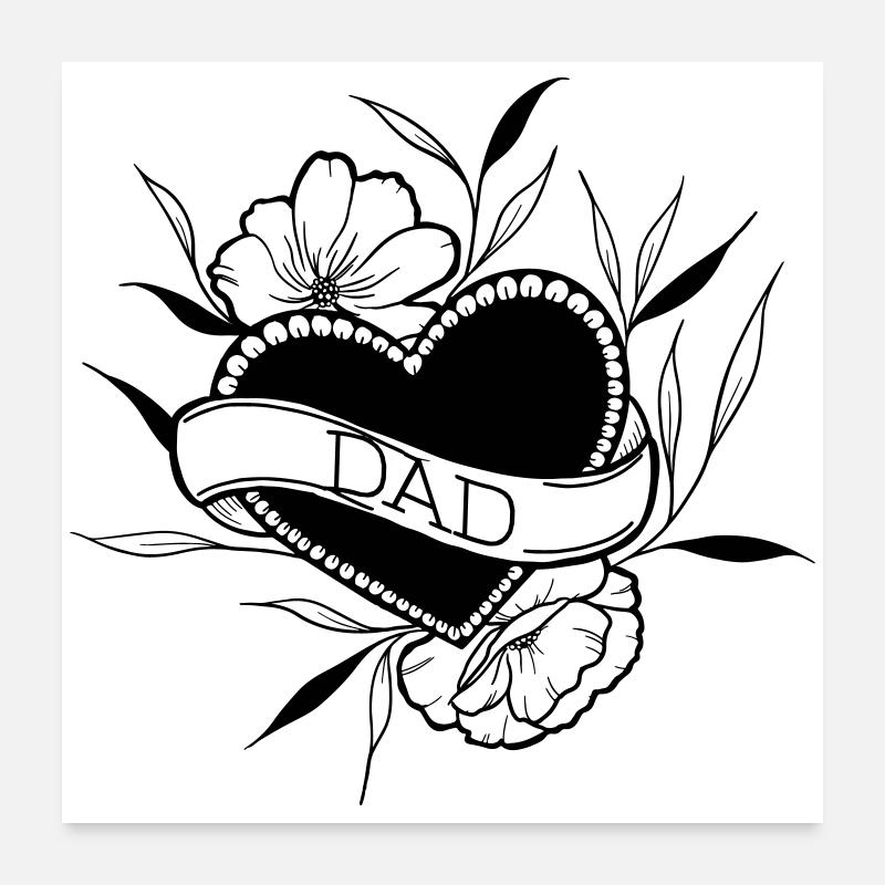 Papa Poster 60 x 60 cm