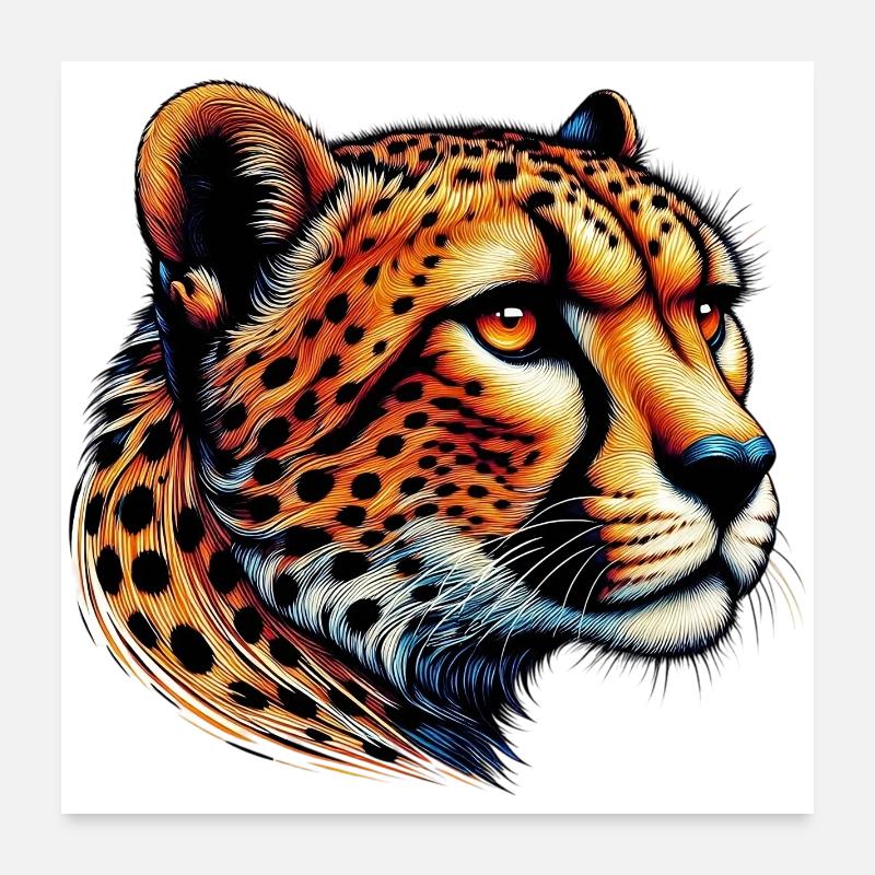 Gepard Poster 60x60 cm