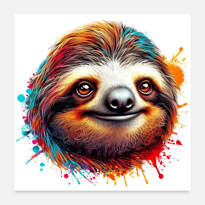 Sloth Poster 24" x 24" (60x60 cm)