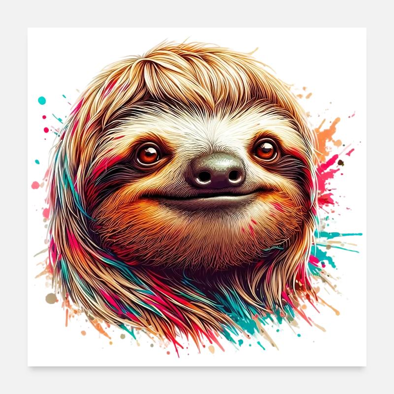 Sloth Poster 24" x 24" (60x60 cm)