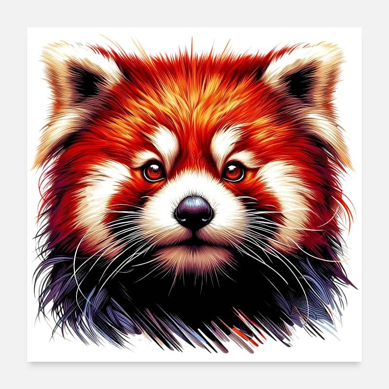 Red panda Poster 24" x 24" (60x60 cm)
