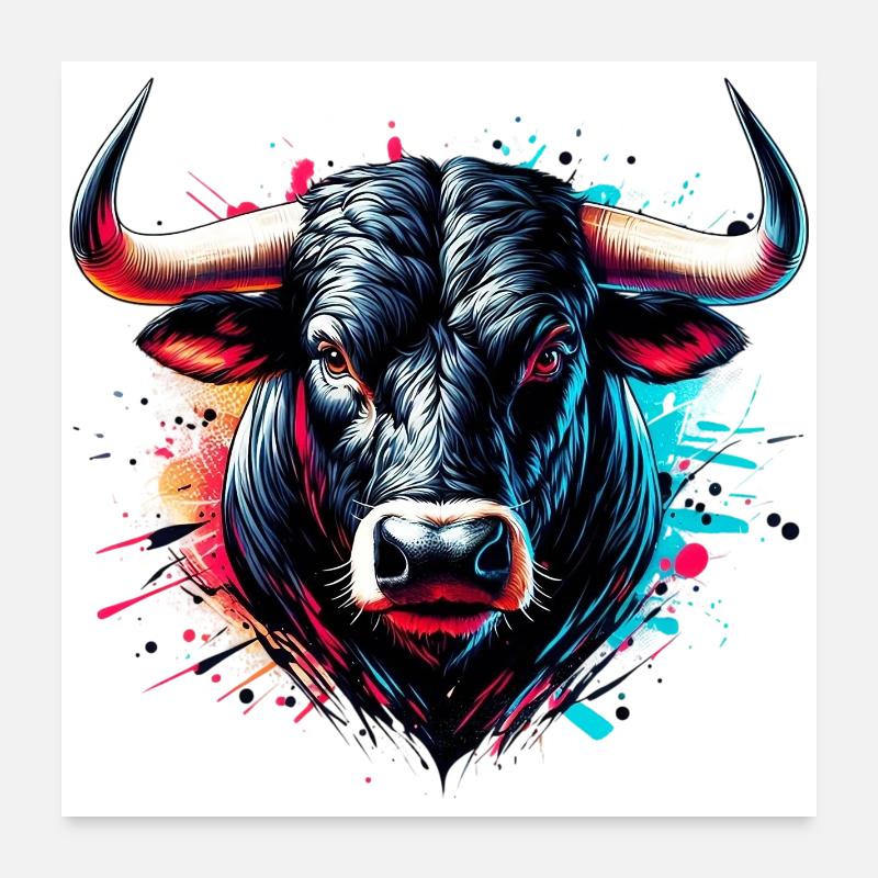 Taureau Poster 60 x 60 cm