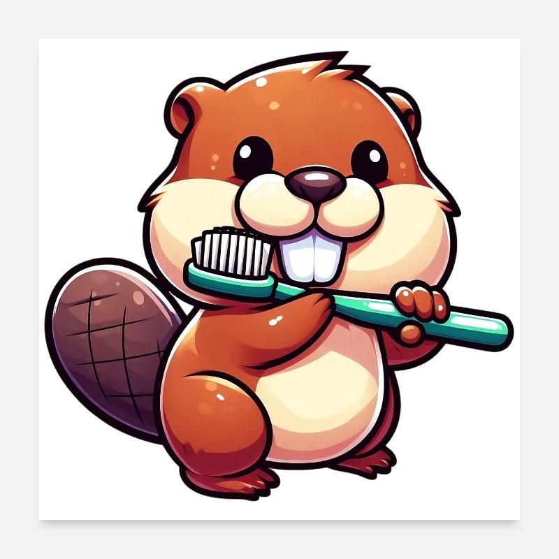 Castor Poster 60 x 60 cm