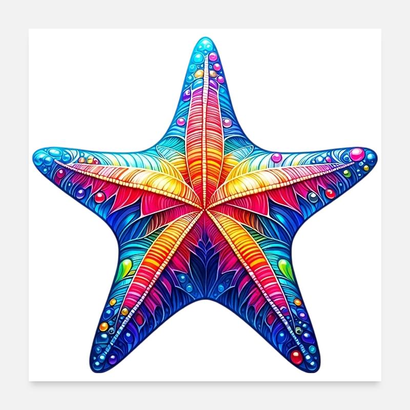 Étoile de mer Poster 60 x 60 cm