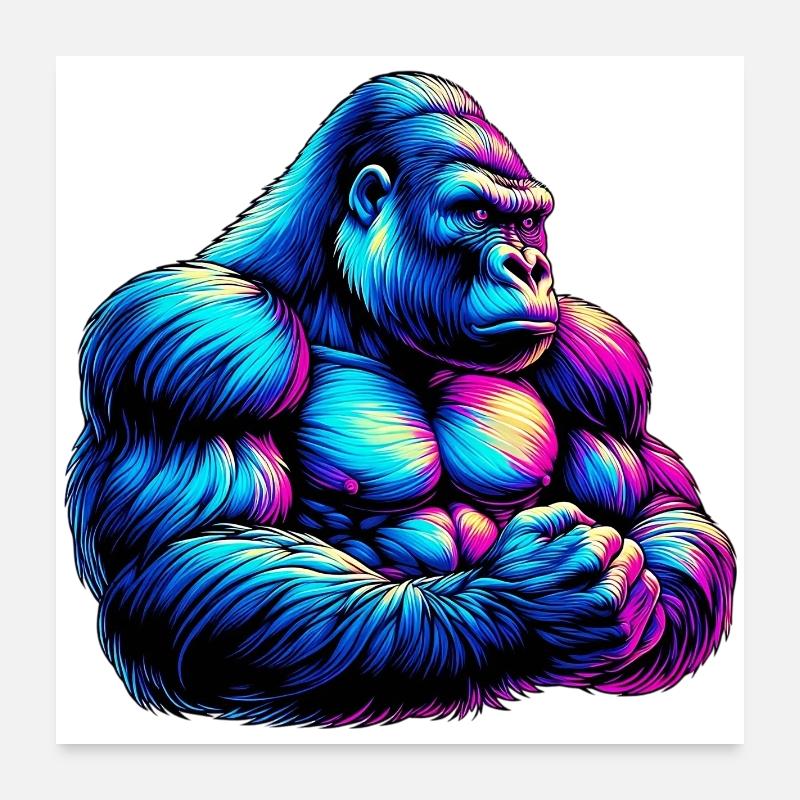 Gorilla Poster 24" x 24" (60x60 cm)