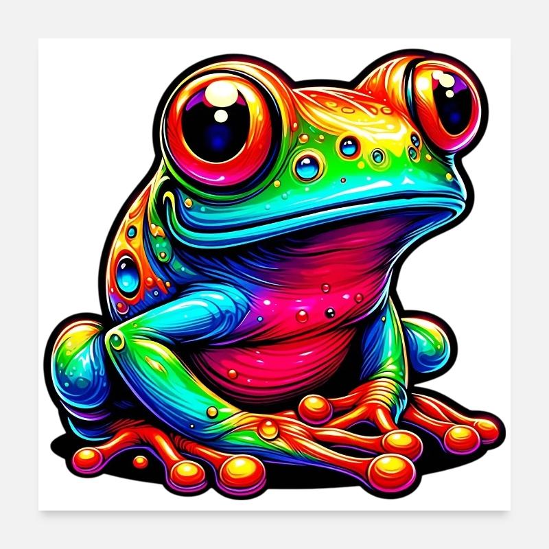 Grenouille Poster 60 x 60 cm
