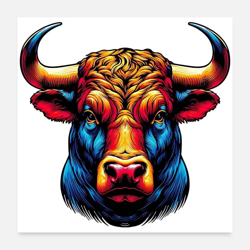 Taureau Poster 60 x 60 cm