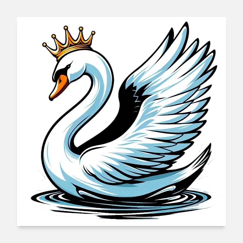 Schwan Poster 60x60 cm