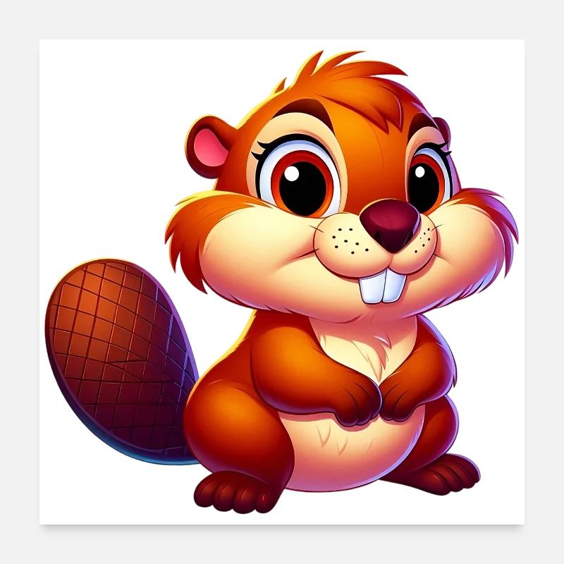 Beaver Poster 24" x 24" (60x60 cm)