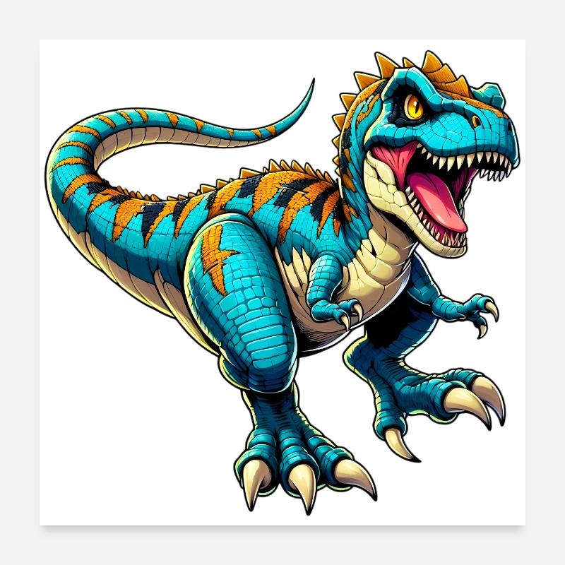 Dinosaure Poster 60 x 60 cm