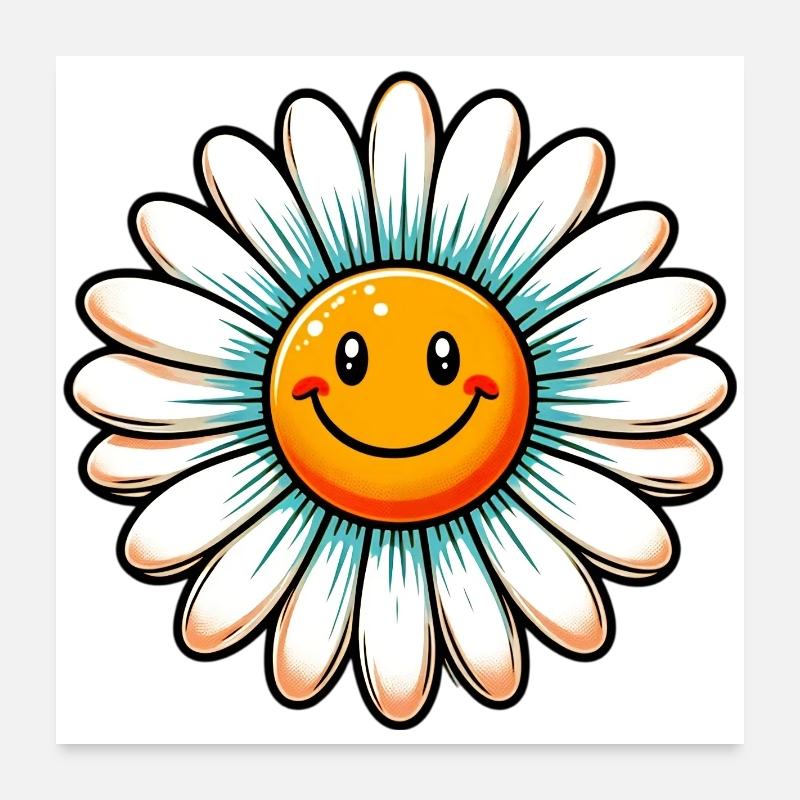 Gänseblümchen Poster 60x60 cm