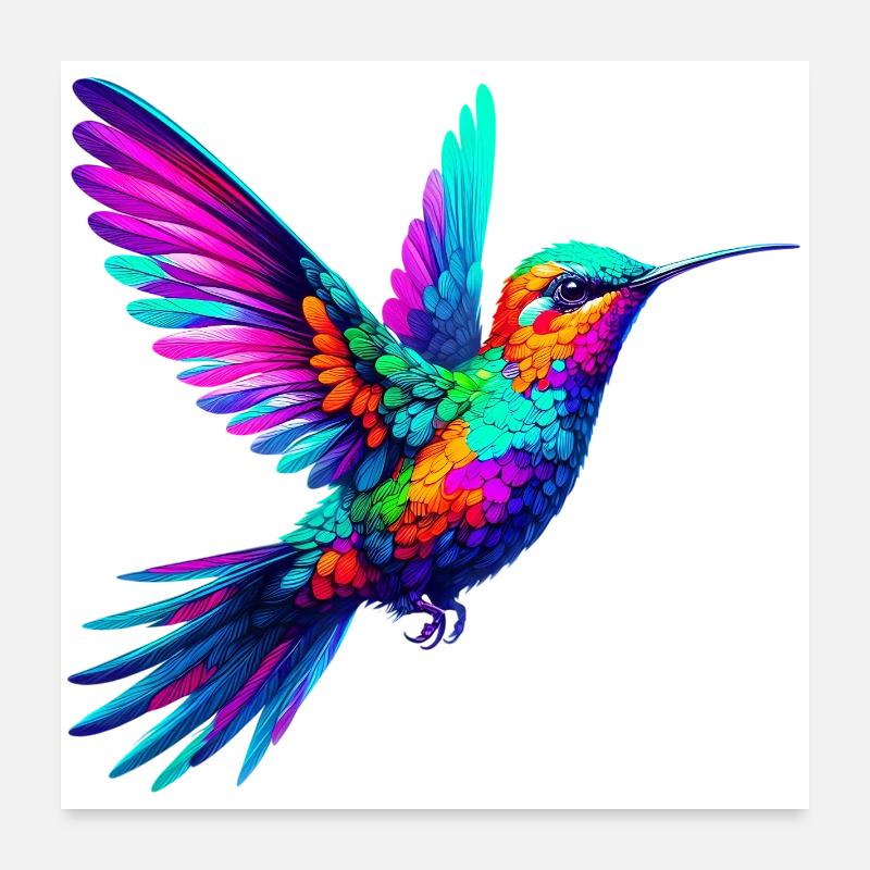 Colibri Poster 60 x 60 cm