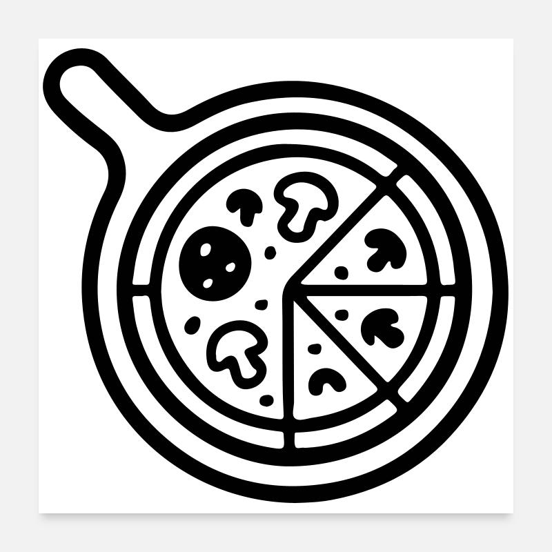 Icône de la pizzeria Pizza Poster 60 x 60 cm
