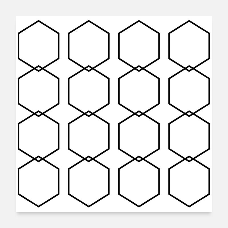 Abstraktes Muster Poster 60x60 cm