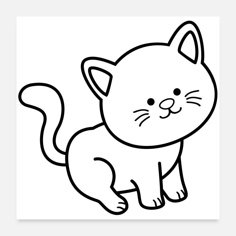 Cat Cat Poster 24" x 24" (60x60 cm)
