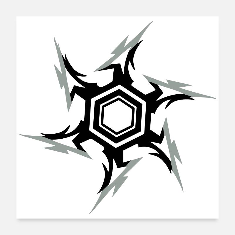 Ninja Étoile à lancer Poster 60 x 60 cm