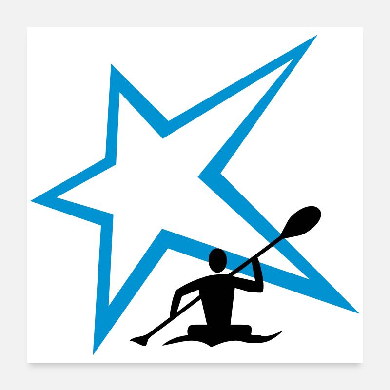 Canoe Stern Poster 60 x 60 cm