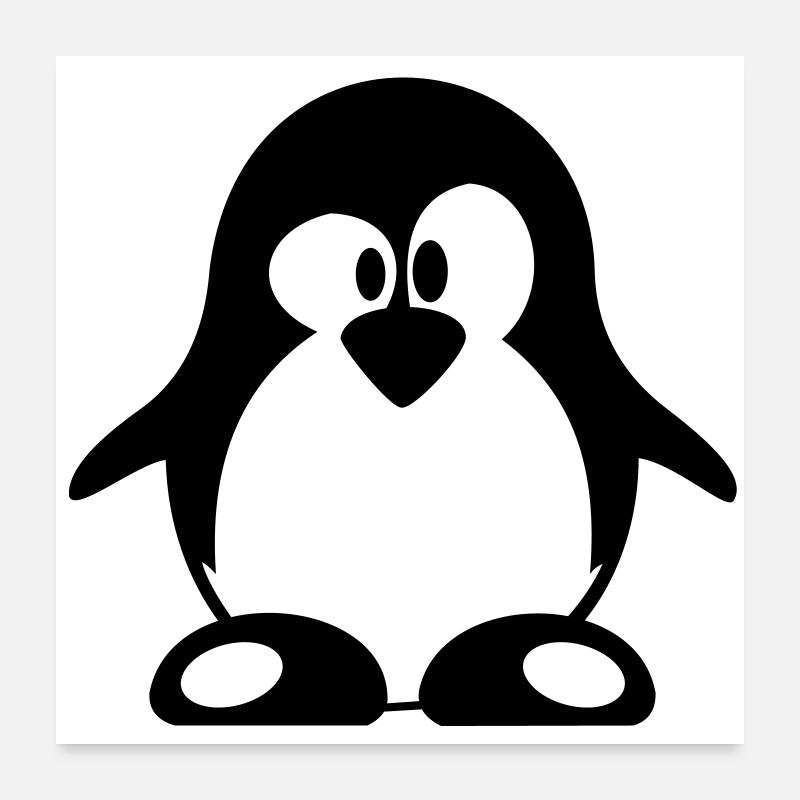pinguin Poster 60x60 cm