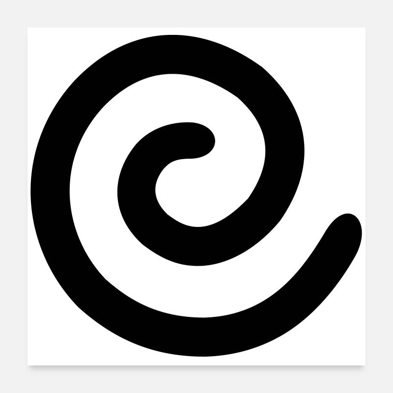 Spiral Symbol Sign Vortex Gift Poster 24" x 24" (60x60 cm)