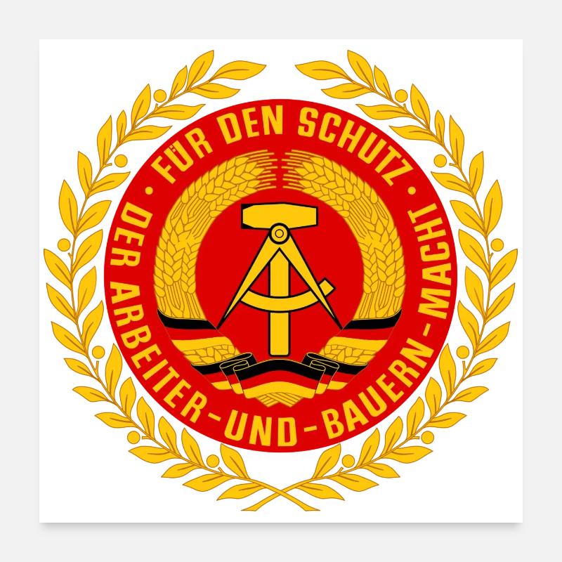 NVA Emblem - Poster 60x60 cm - Weiß