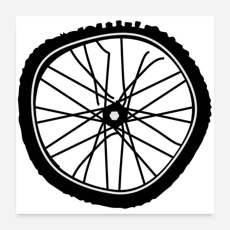 A broken bicycle tire Poster 24" x 24" (60x60 cm)