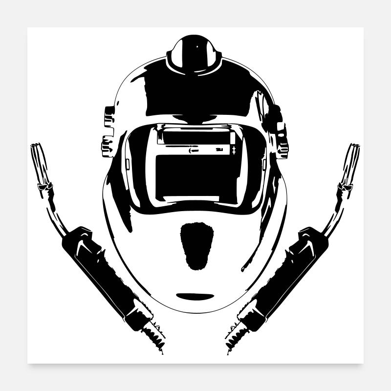 Soudeur - Poster 60 x 60 cm - blanc
