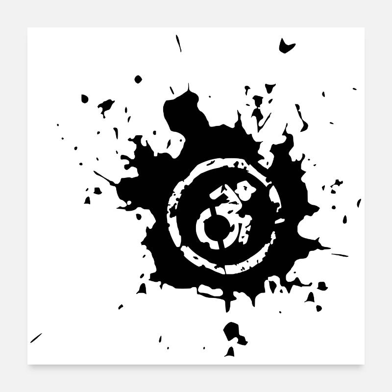 Rollstuhl-Spritzer, Farbspritzer Rollstuhl-Design* Poster 60x60 cm