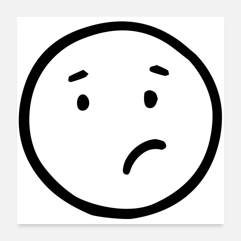 Verwirrt Poster 60x60 cm