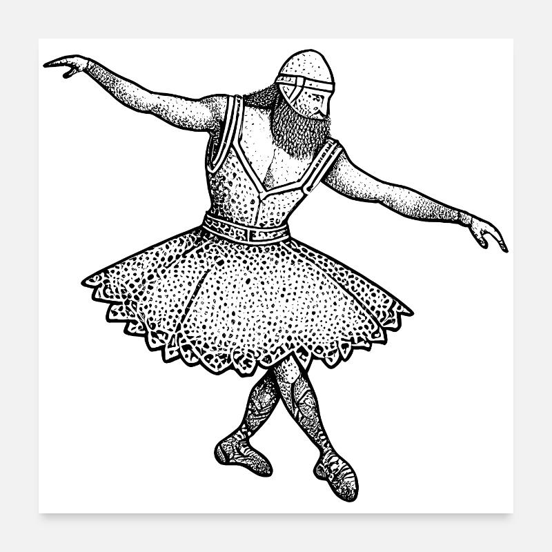 Viking - Dancing Ballet Poster 24" x 24" (60x60 cm)