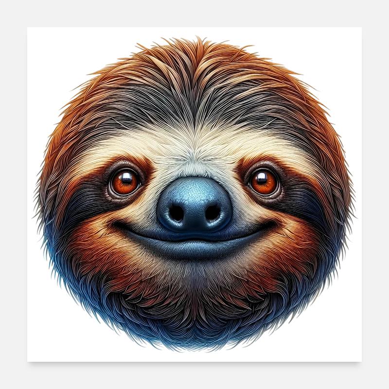Faultier Poster 60x60 cm