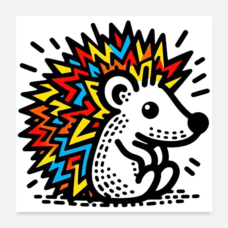Hérisson Poster 60 x 60 cm