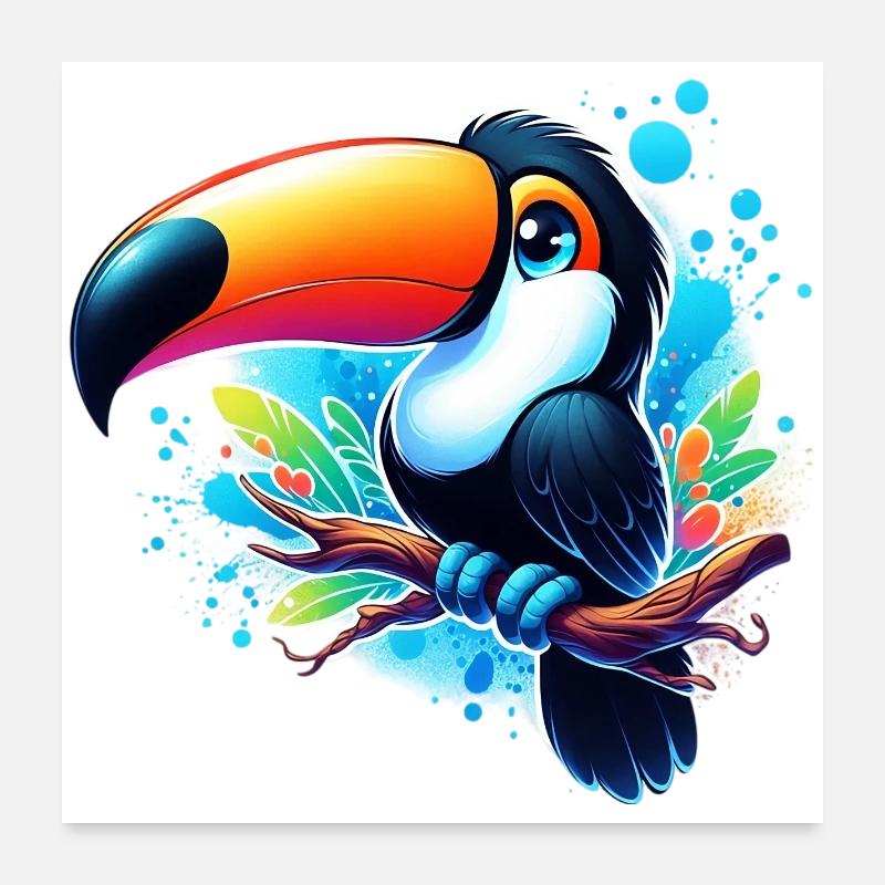 Toucan Poster 24" x 24" (60x60 cm)