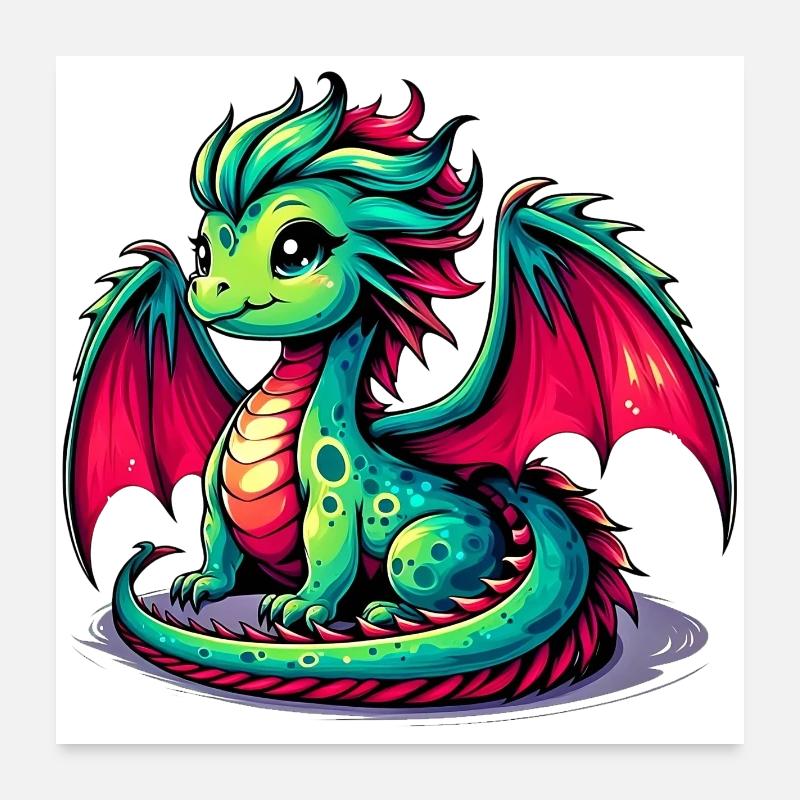 Dragon Poster 60 x 60 cm