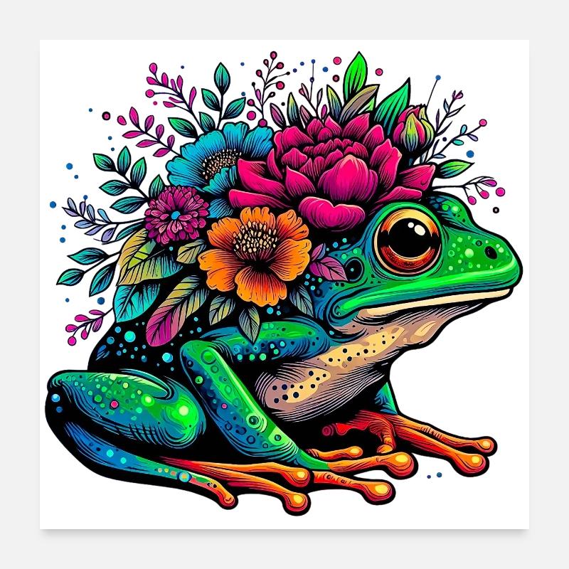 Frog Poster 24" x 24" (60x60 cm)