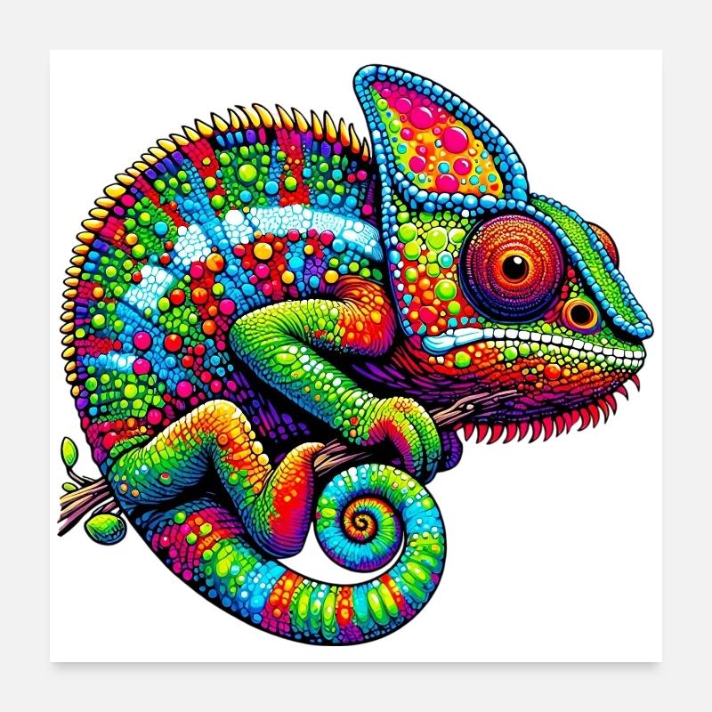 Chameleon Poster 24" x 24" (60x60 cm)