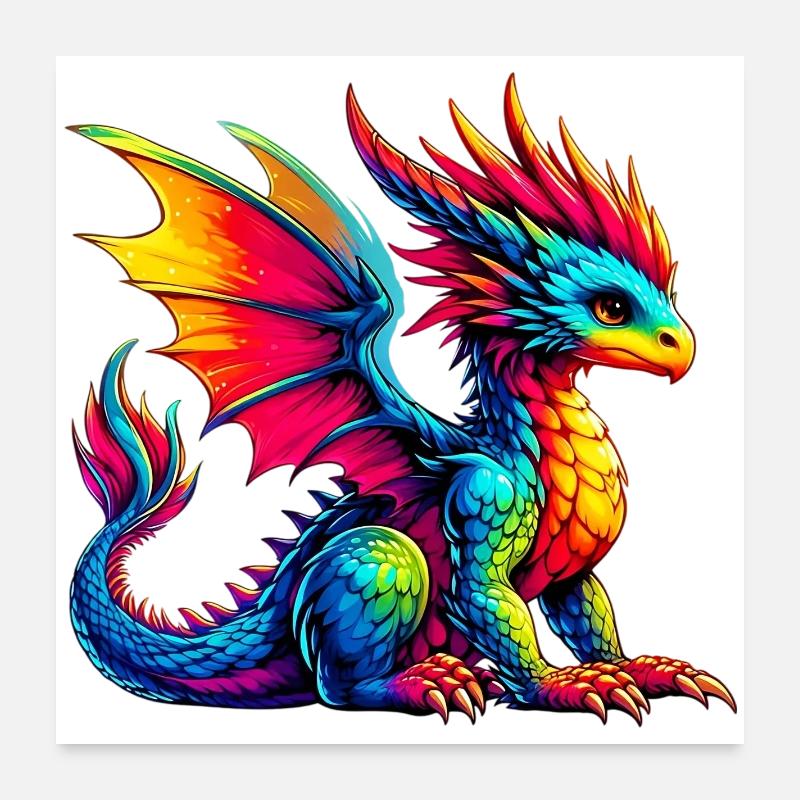 Dragon Poster 24" x 24" (60x60 cm)