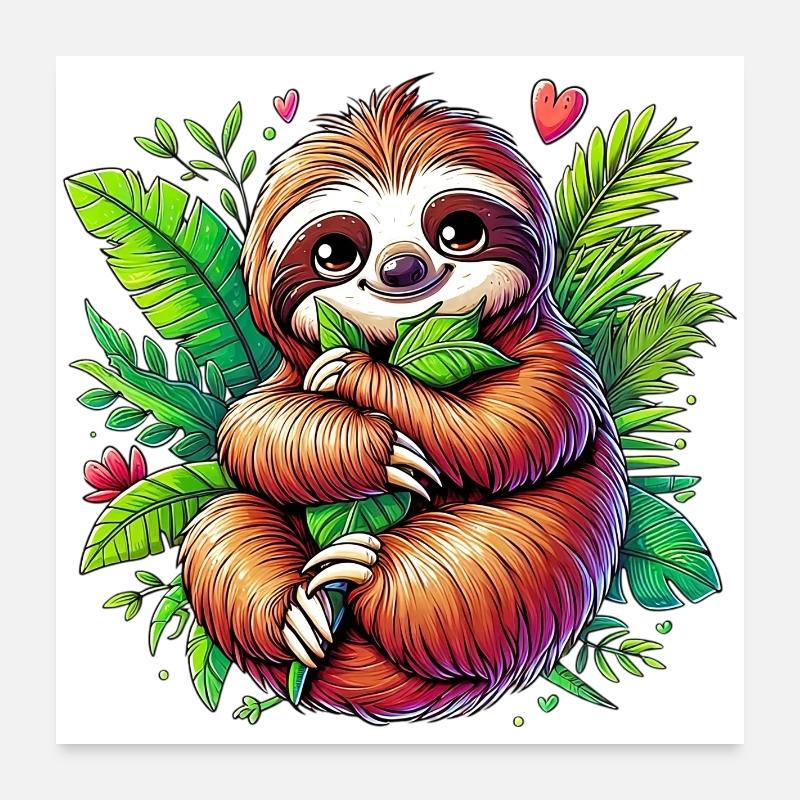 Paresse - Poster 60 x 60 cm - blanc
