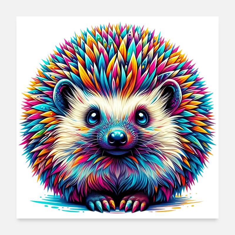Hedgehog Poster 24" x 24" (60x60 cm)