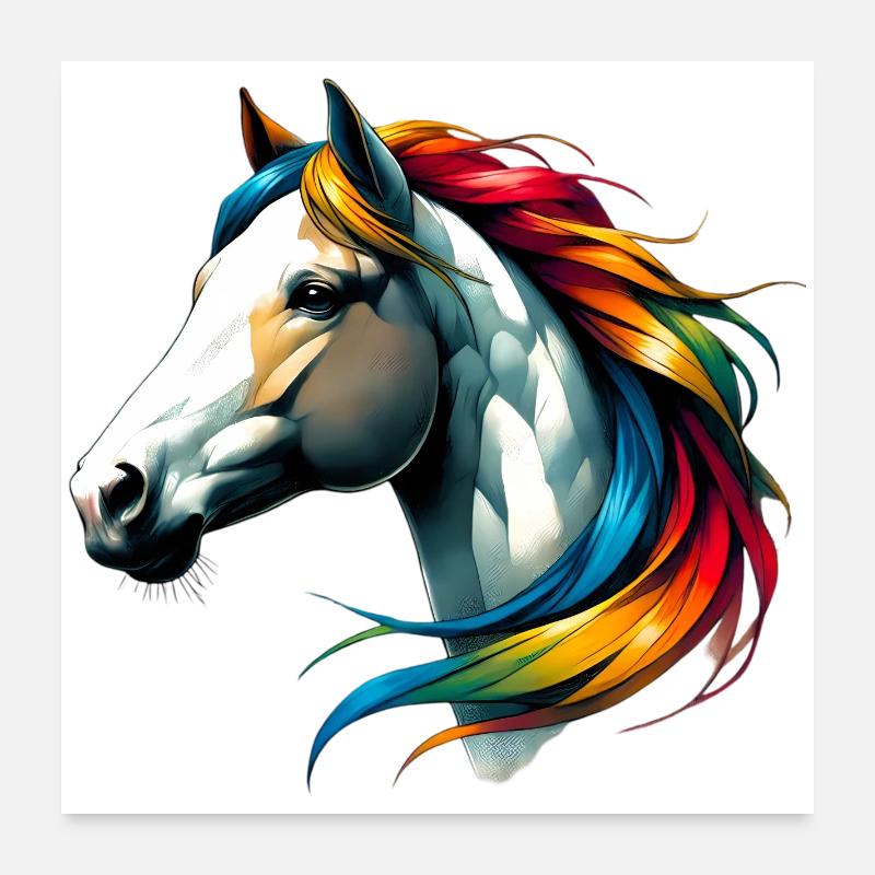 Pferd Poster 60x60 cm