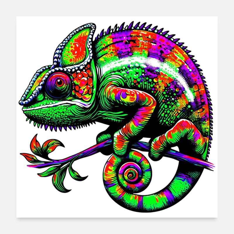 Chameleon Poster 24" x 24" (60x60 cm)