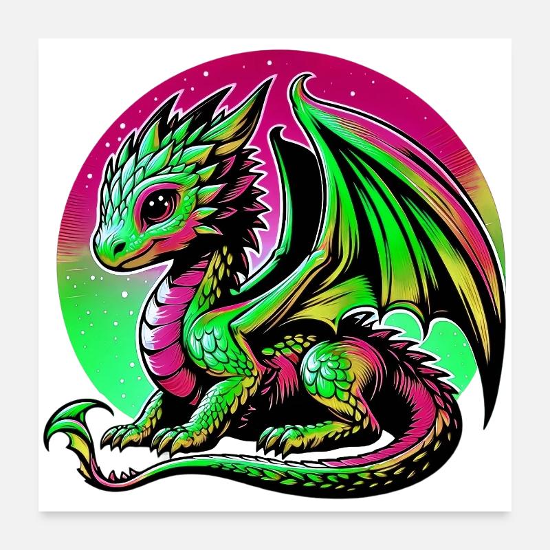 Dragon Poster 60 x 60 cm