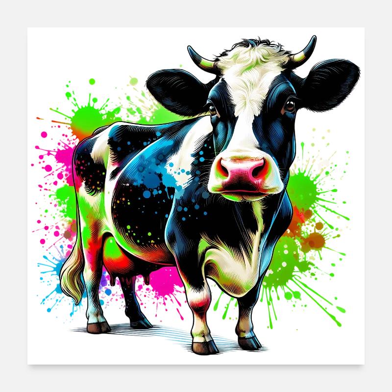 Vache Poster 60 x 60 cm