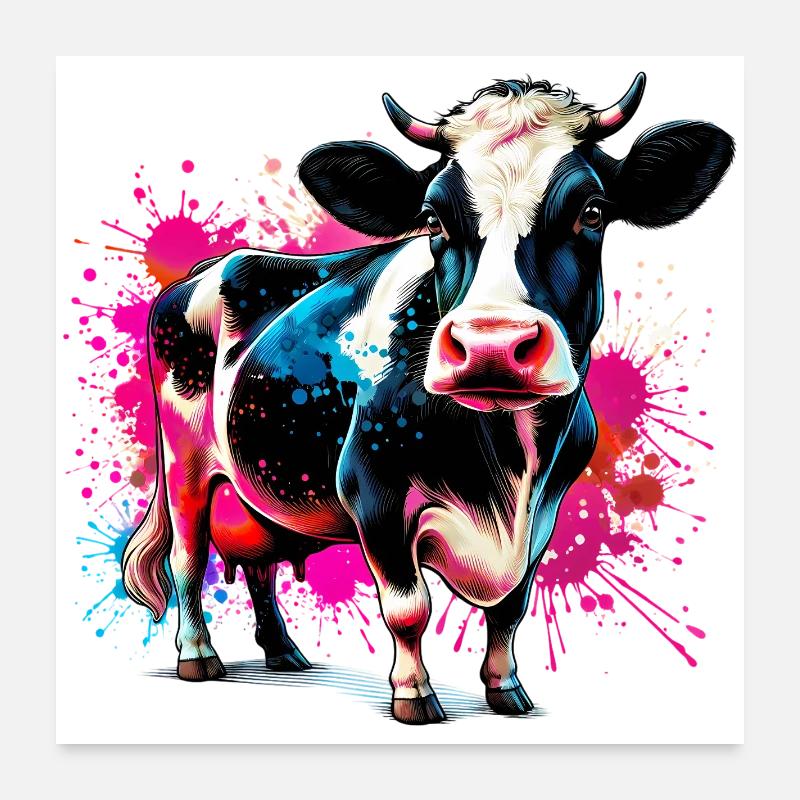 Cow Poster 24" x 24" (60x60 cm)