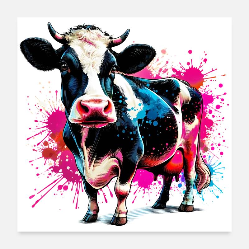 Vache Poster 60 x 60 cm