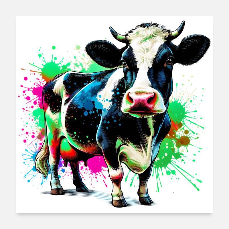 Cow Poster 24" x 24" (60x60 cm)
