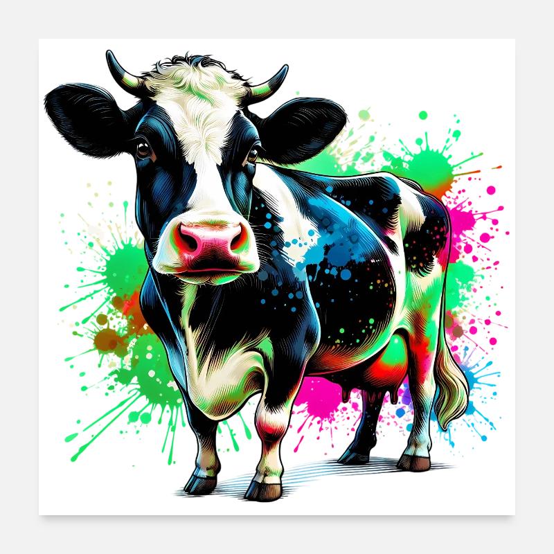 Vache Poster 60 x 60 cm