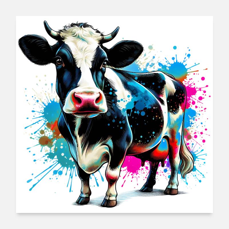 Cow Poster 24" x 24" (60x60 cm)