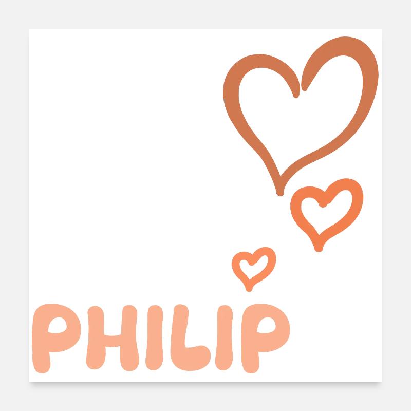 Cadeau pour Philippe Poster 60 x 60 cm