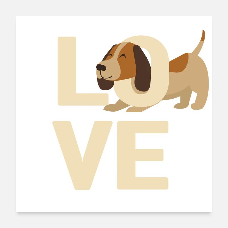 I love dogs Poster 24" x 24" (60x60 cm)