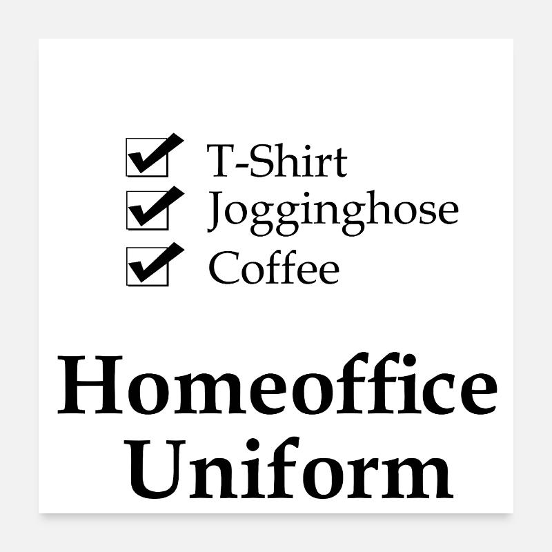 Checkliste_Homeoffice_Uniform_S Poster 24" x 24" (60x60 cm)